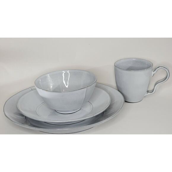 Portugal GRESTEL Fine Stoneware 4 pc place setting GRES VERITABLE Hand Painted - Picture 1 of 7